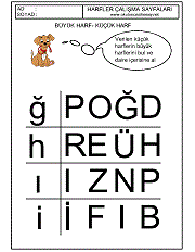 okuma yazmaya geçiş çalışmaları büyük küçük harf